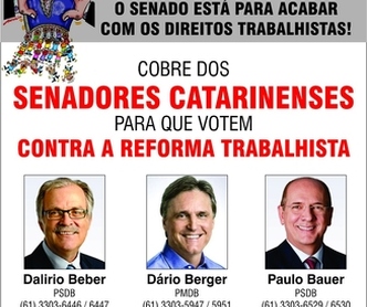 Sindicatos mobilizam contra a reforma trabalhista nesta terça-feira,20